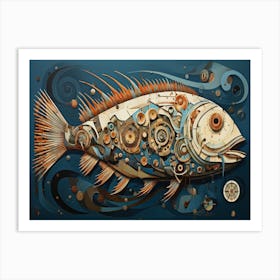 Fish With Gears Art Print