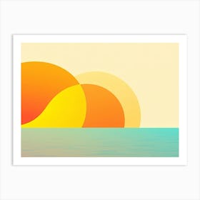 Sunset At The Beach 1 Art Print