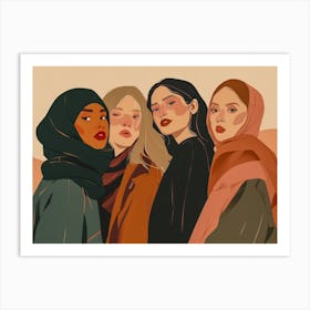 Muslim Girls Art Print