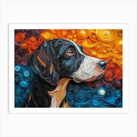 German Shorthaired Pointer Paper Quilling Dog Portrait Art Print