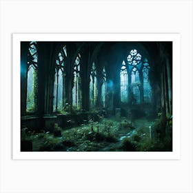 Haunted Church Paintings Art Print Art Print