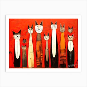 Types Of Cats - Family Of Cats Art Print