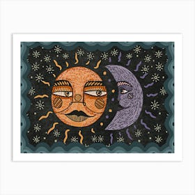 Starry Night In Blue Art Print