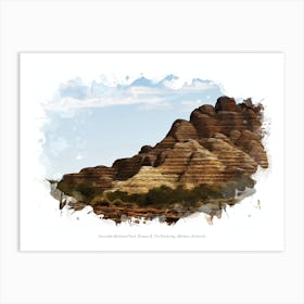 Purnululu National Park, Broome & The Kimberley, Western Australia Art Print