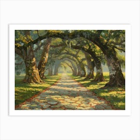 Charleston Oaks Art Print