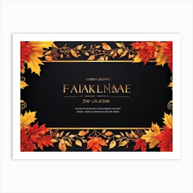 An Exuberant Autumn Sale Banner Adorned With Intricate Designs Revealing An Exciting Juxtaposition (3) Art Print