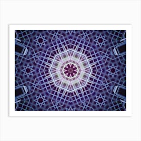 Blue Abstraction Mandala 1 Art Print