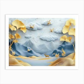 Ginkgo Trees Art Print