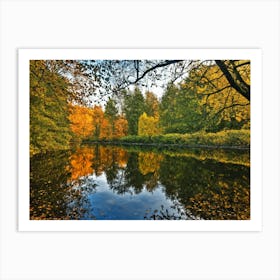 Serene Autumn Reflections 10 Art Print