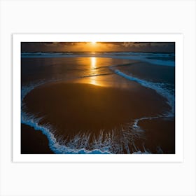 Sunset At The Beach 7 Art Print