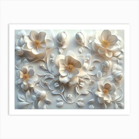 Paper Flowers 10 Art Print