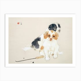 Vintage Chinese Dogs Art Print