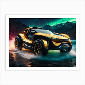 Buggy Concept Car Aurora Borealis Art Print