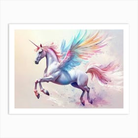 Pegasus Animal Abstract Stallion 1 Art Print