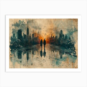 Temporal Resonances: A Conceptual Art Collection. New York City Skyline Art Print