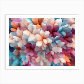 Flowers With Effect Extrusion, Extrusion Floral Art Print