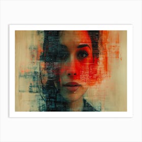 Temporal Resonances: A Conceptual Art Collection. Digital Art Art Print