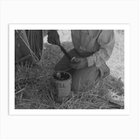 Greasing Combine Part, Walla Walla County, Washington By Russell Lee Art Print