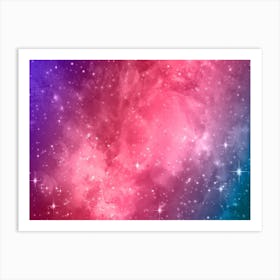 Shining Clouds Galaxy Space Background Art Print