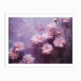 Dahlias In Rain 1 Art Print