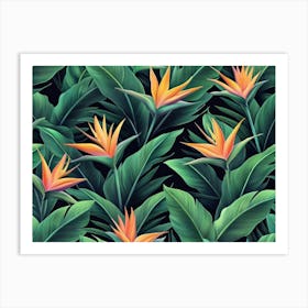 3D Bird of Paradise Art Print