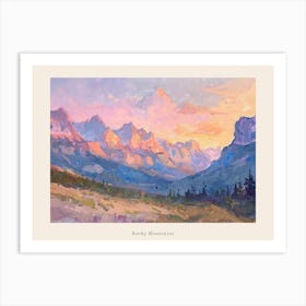 Western Sunset Landscapes Rocky Mountains 5 Poster Art Print