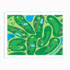 Golf Course Par Golf Course Green Art Print