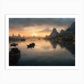 Boat On The Water Art Print