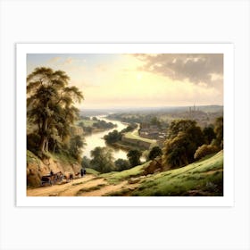 View Of A River Art Print