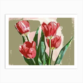 Red Tulips 13 Art Print