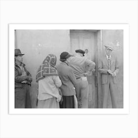 Relief Line With Clerk, Mexican District, San Antonio, Texas By Russell Lee Art Print