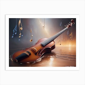 Floating Notes Art Print