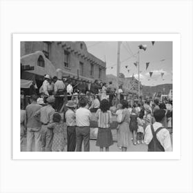 Crowd Watching Native Spanish American Dances At Fiesta, Taos, New Mexico By Russell Lee Art Print