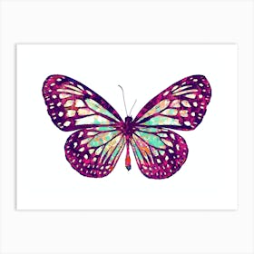 Butterfly in Colorful Digital Painting Art Print