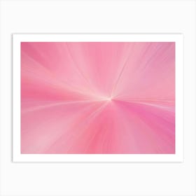 Abstract Background With Pink And White Radial Blur, Creating A Sense Of Speed And Motion Art Print