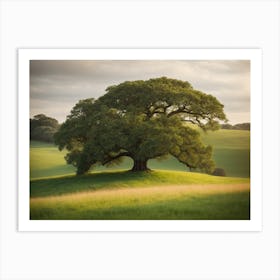 Photoreal Indulge In The Stunning Renderings Of A Solitary Oak 3 Art Print