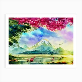 Mountain Lake Sunrise  Art Print