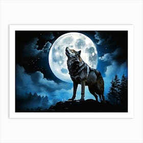 Howling Wolf Art Print