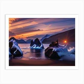 Artistic Sunset Painting Art Print