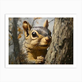 Squirrel In The Woods 3 Art Print