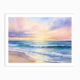 Sunset On The Beach 6 Art Print