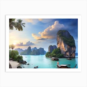 Sunset In Thailand 1 Art Print