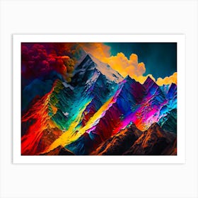 Chromatic Peaks Art Print