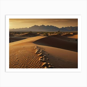 Sunset In The Desert 20 Art Print