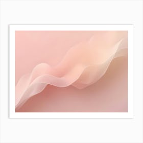 Abstract Background With Soft, Flowing Fabric Like Waves In Shades Of Pink And Beige Art Print