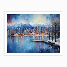 Vancouver BC Snowy Day - Winter In Vancouver Art Print