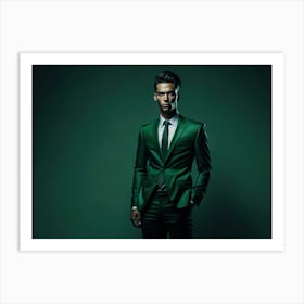 Bussinness Man Green (70) Art Print