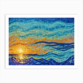 Sunset At The Beach 1 Art Print