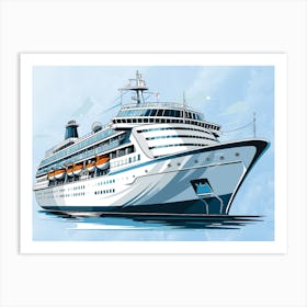 Cruise Ship Art Print