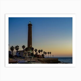 Sunset At The Lighthouse Art Print